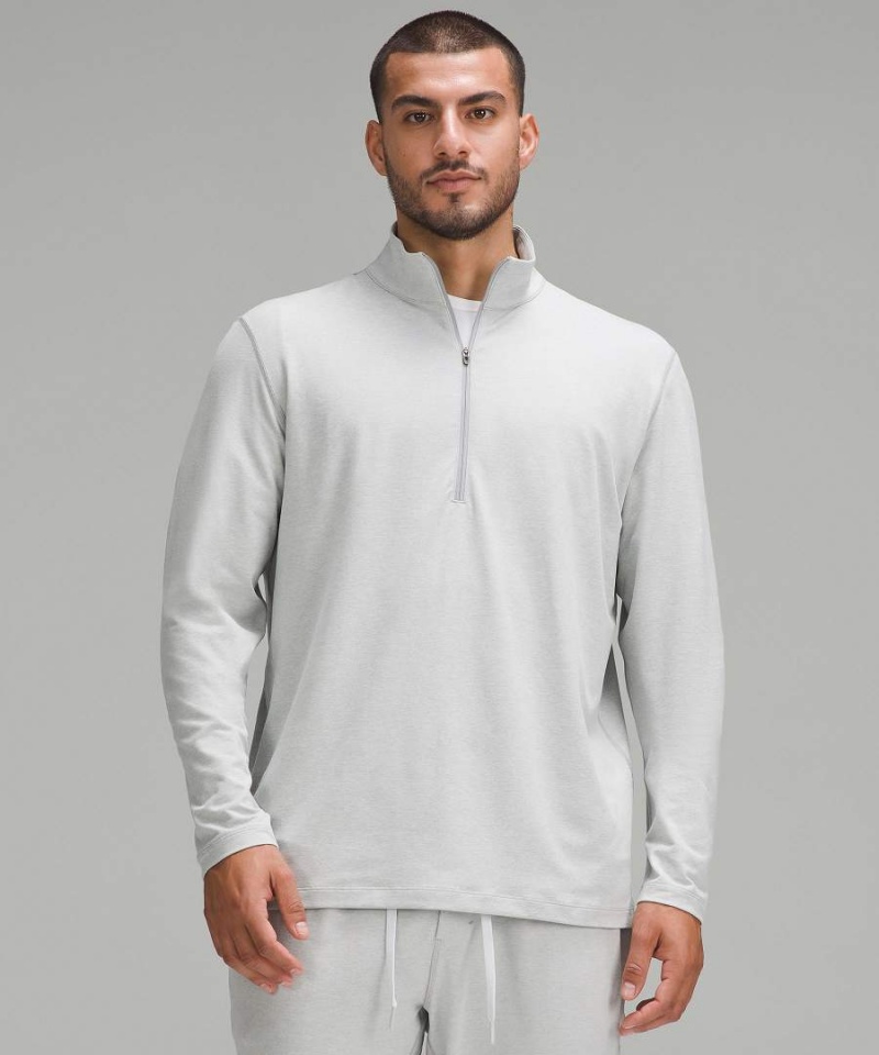 Lululemon Soft Jersey Half Zip Tröjor Herr Silver Sverige | BARQDI746