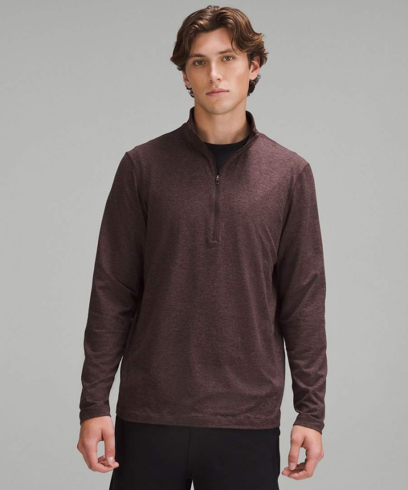 Lululemon Soft Jersey Half Zip Tröjor Herr Choklad Sverige | SKEJRT930