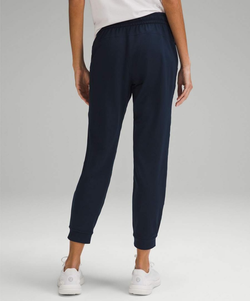 Lululemon Soft Jersey Klassiska-Fit Mid-Rise Joggingbyxor Dam Marinblå Sverige | XTYUCJ536