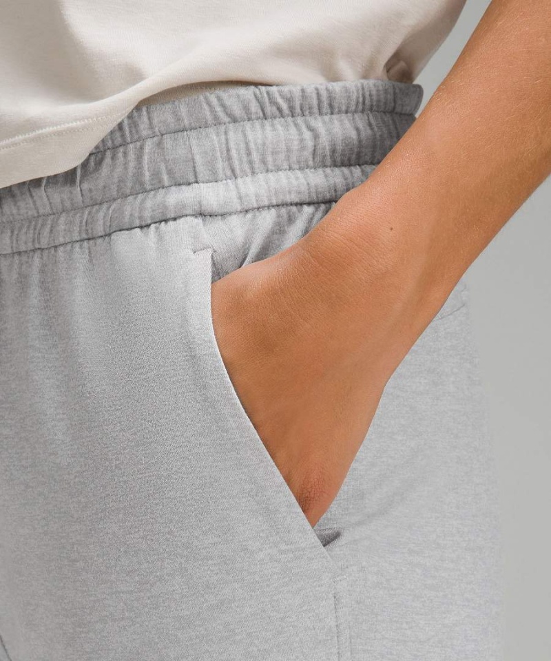 Lululemon Soft Jersey Klassiska-Fit Mid-Rise Cropped Joggingbyxor Dam Ljusgrå Sverige | HMOFPX405