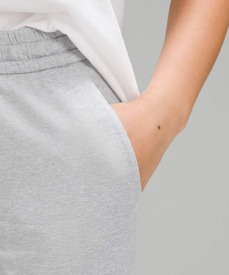 Lululemon Soft Jersey Klassiska-Fit Mid-Rise Joggingbyxor Dam Ljusgrå Sverige | JUASYI475