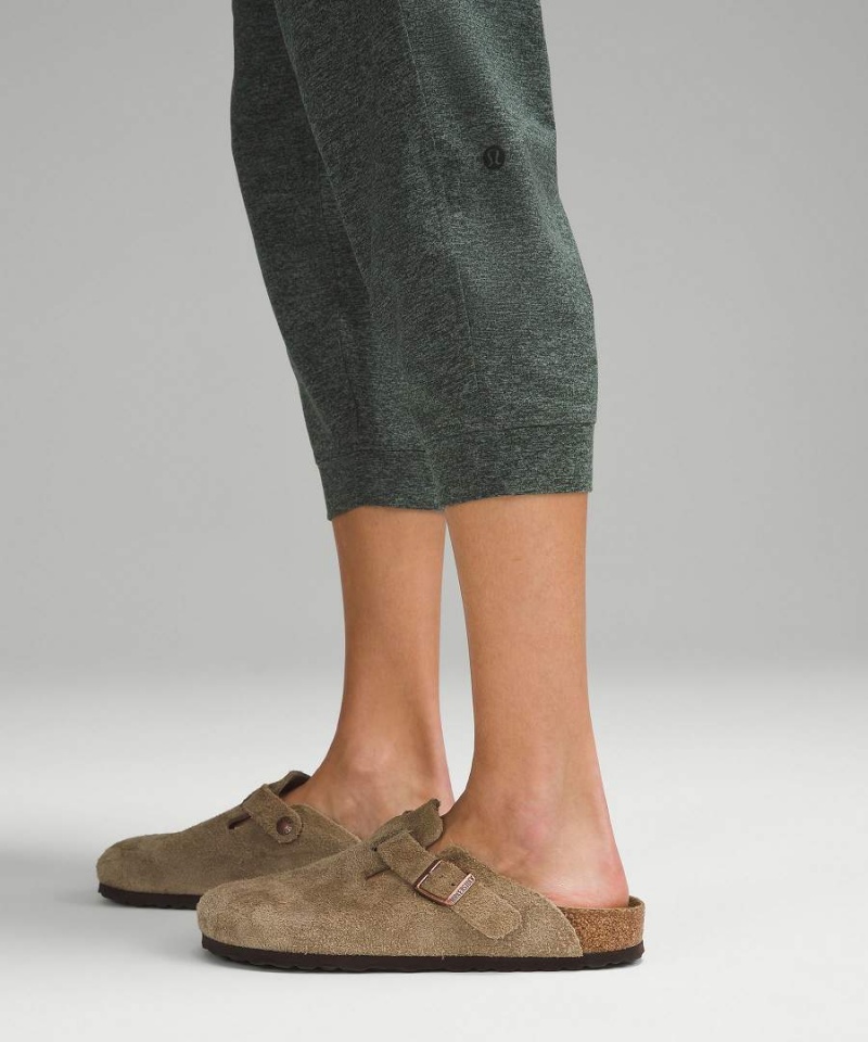Lululemon Soft Jersey Klassiska-Fit Mid-Rise Cropped Joggingbyxor Dam Gröna Sverige | PCKWFH037