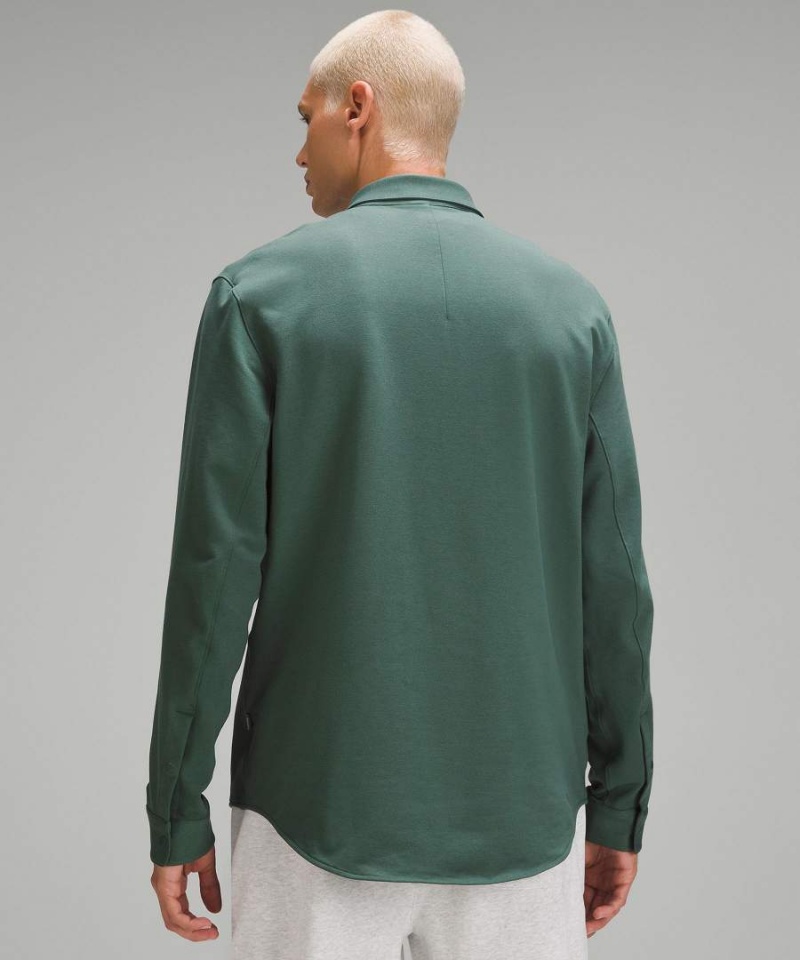 Lululemon Soft Knit Overshirt French Terry Skjorta Herr Mörkgröna Sverige | XLUPWO174