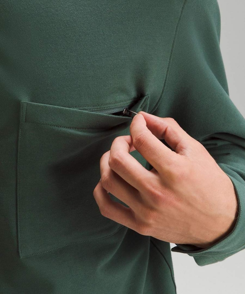 Lululemon Soft Knit Overshirt French Terry Skjorta Herr Mörkgröna Sverige | XLUPWO174