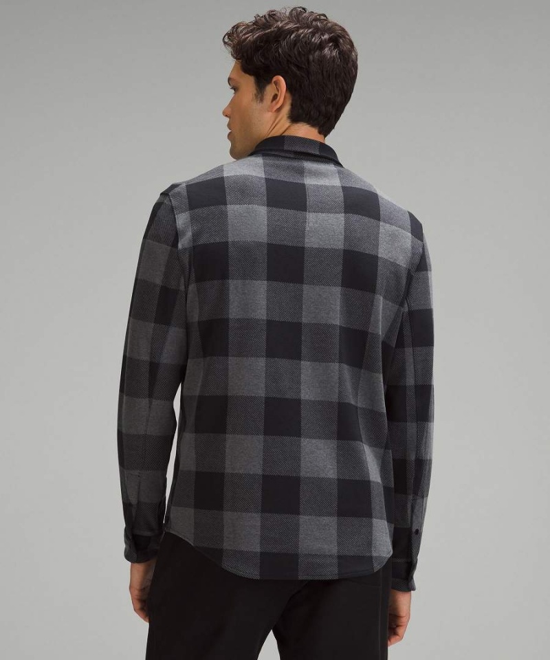 Lululemon Soft Knit Overshirt Skjorta Herr Svarta Mörkgrå Sverige | JEIKDX670