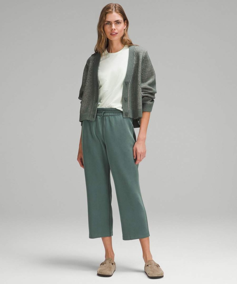 Lululemon Softstreme High-Rise Hetero-Leg Cropped Byxor Dam Mörkgröna Sverige | FUTDIB064