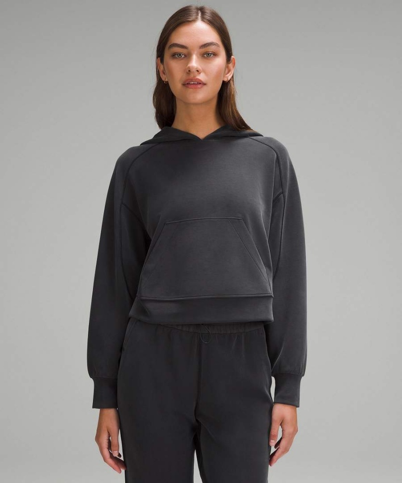 Lululemon Softstreme Hoodie Dam Svarta Sverige | BTHGLN817