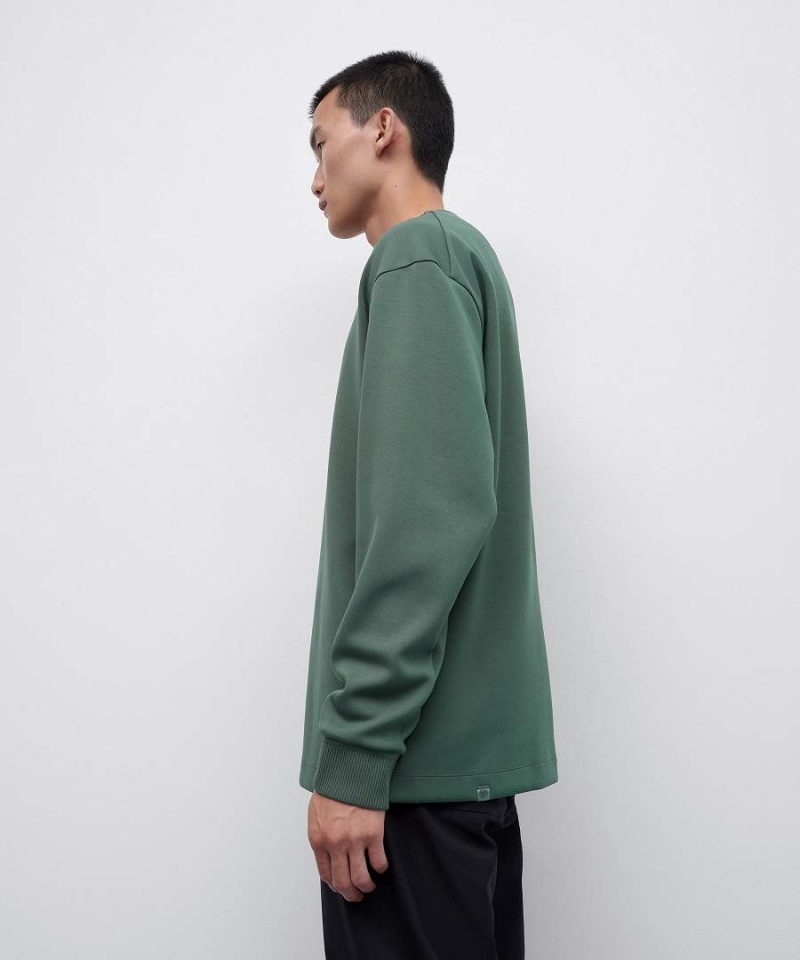Lululemon Softstreme Oversized-Fit Long-Sleeve Henley Tröjor Herr Mörkgröna Sverige | WFIPVL839