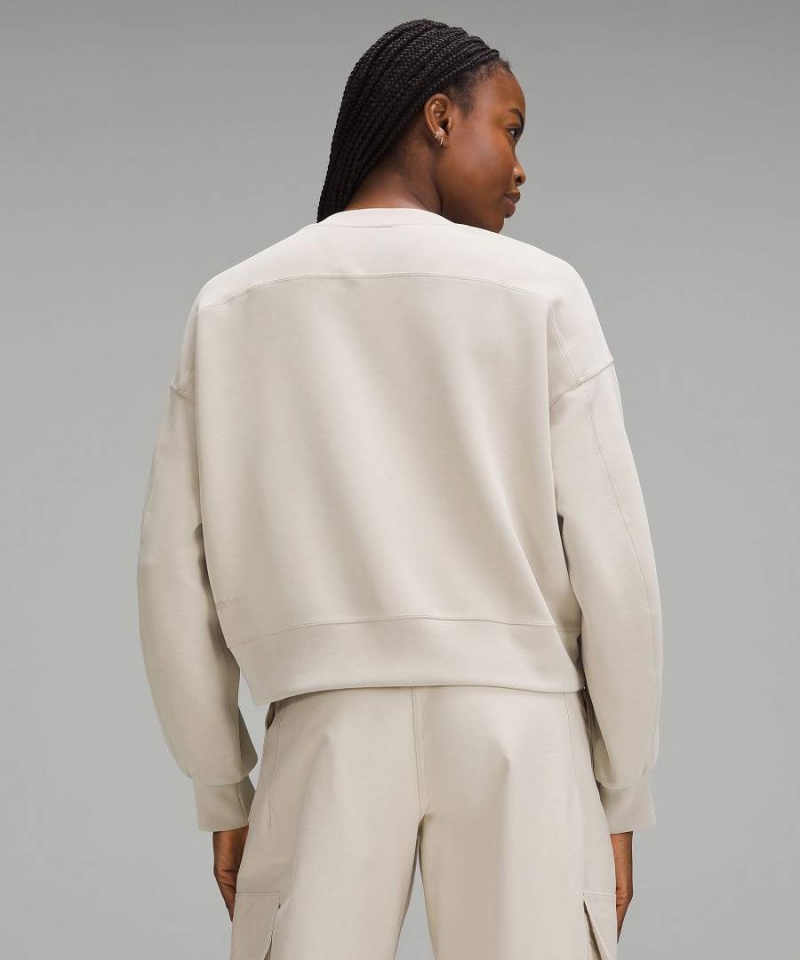 Lululemon Softstreme Perfectly Oversized Cropped Crew Tröjor Dam Beige Sverige | NJTVQD751