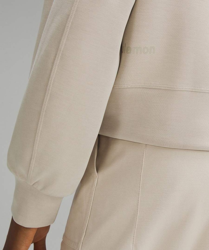 Lululemon Softstreme Perfectly Oversized Cropped Crew Tröjor Dam Beige Sverige | NJTVQD751