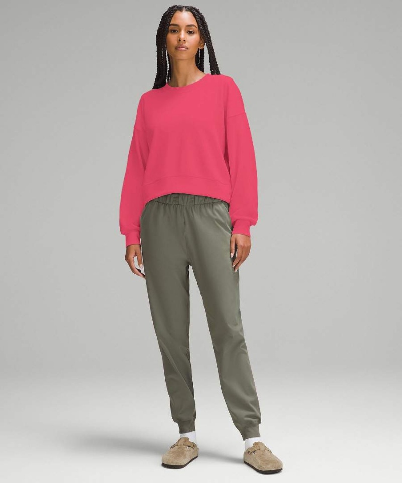 Lululemon Softstreme Perfectly Oversized Cropped Crew Tröjor Dam Blå Sverige | WAJMGZ672