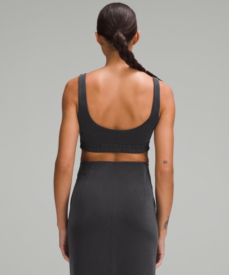 Lululemon Softstreme Scoop-Neck Bra B/C Cup Sport BH Dam Svarta Sverige | HFOQYL239