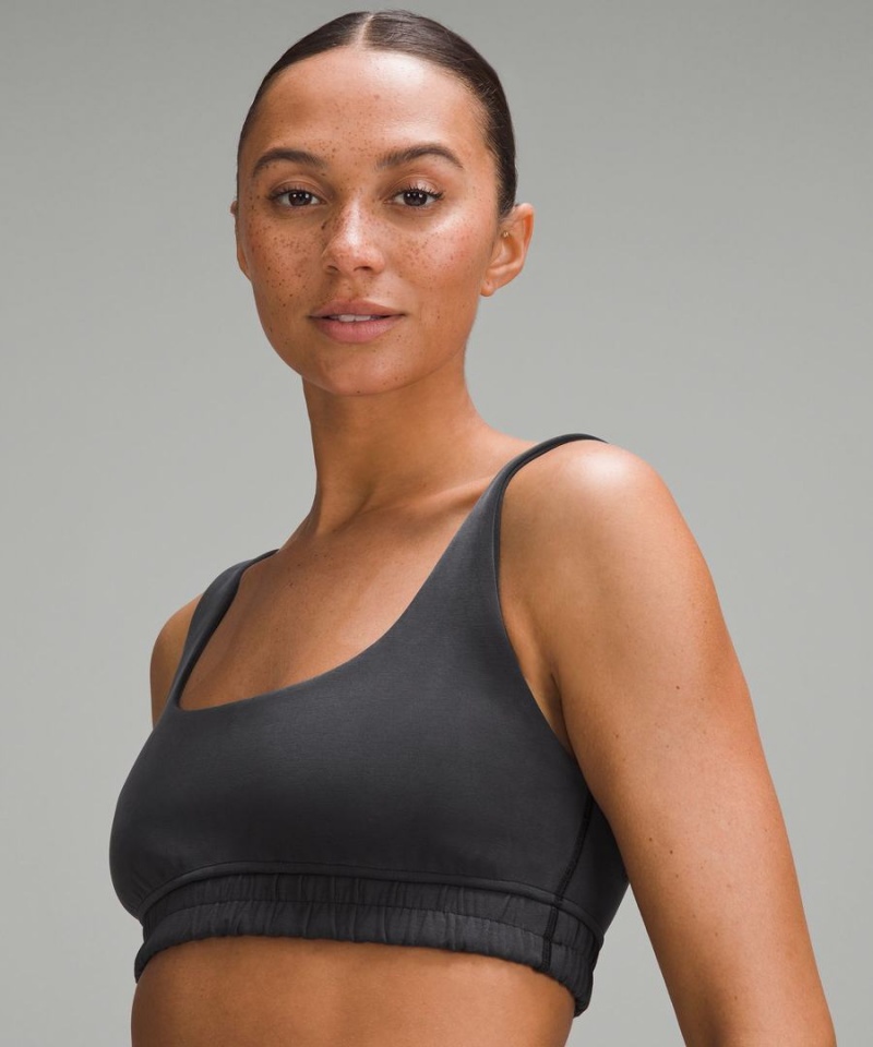 Lululemon Softstreme Scoop-Neck Bra B/C Cup Sport BH Dam Svarta Sverige | HFOQYL239