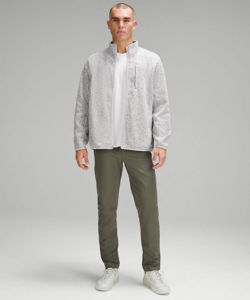 Lululemon Sojourn Fleece-Fodrade Knit Jackor Herr Vita Vita Sverige | NKHALV165