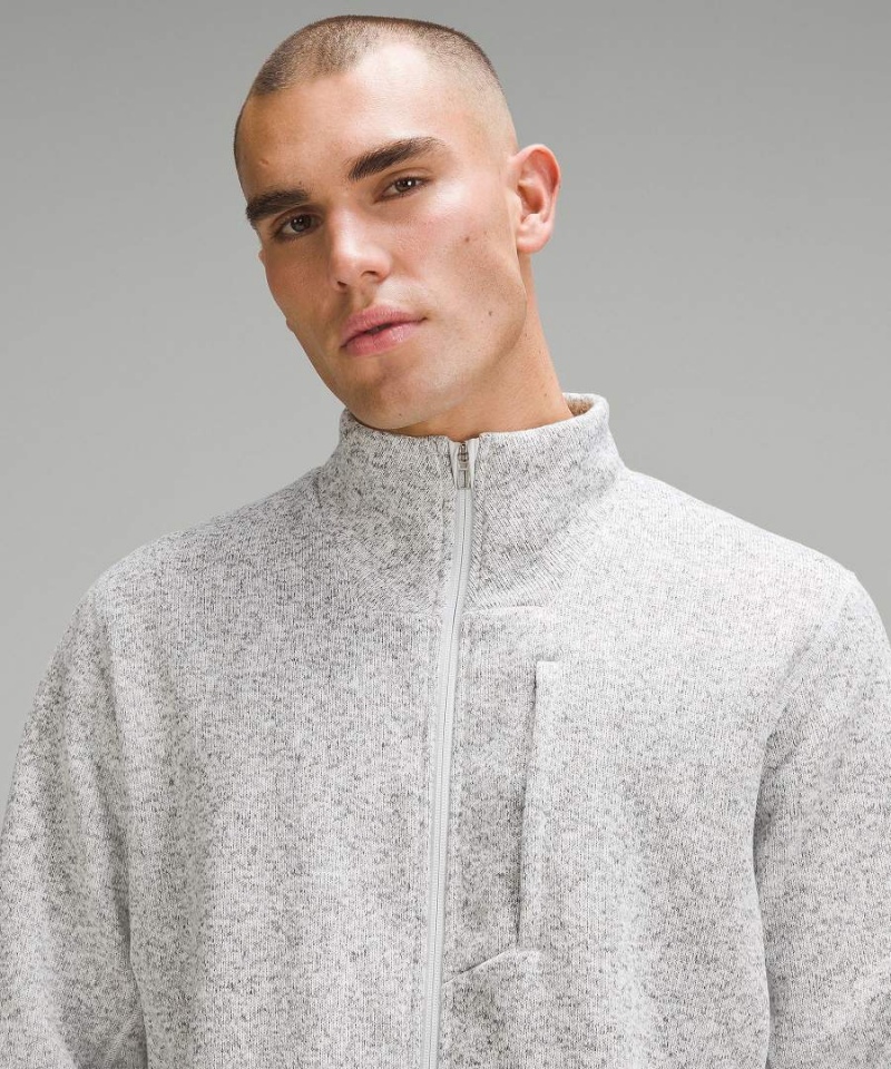 Lululemon Sojourn Fleece-Fodrade Knit Jackor Herr Vita Vita Sverige | NKHALV165