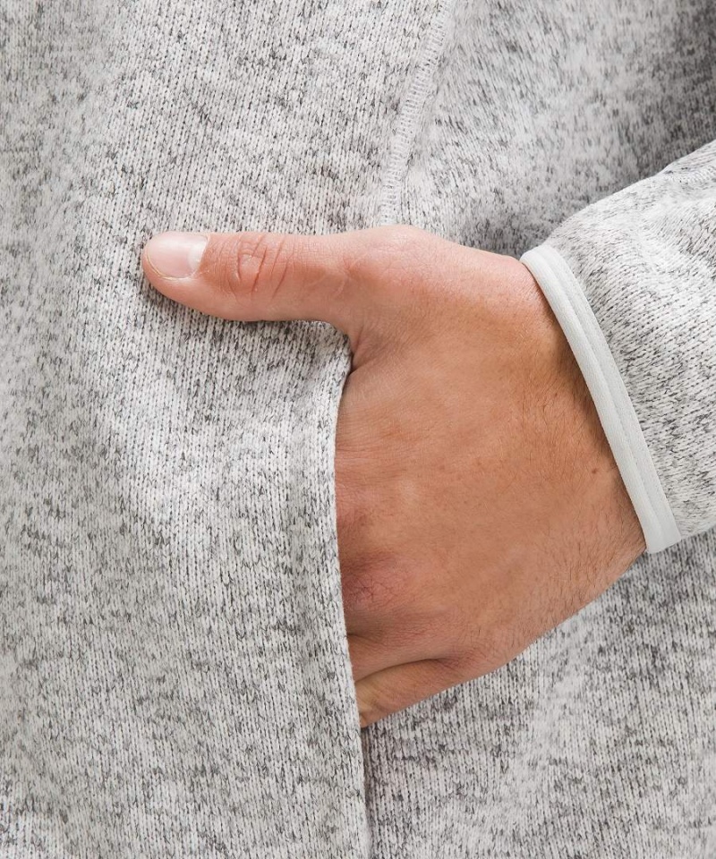 Lululemon Sojourn Fleece-Fodrade Knit Jackor Herr Vita Vita Sverige | NKHALV165