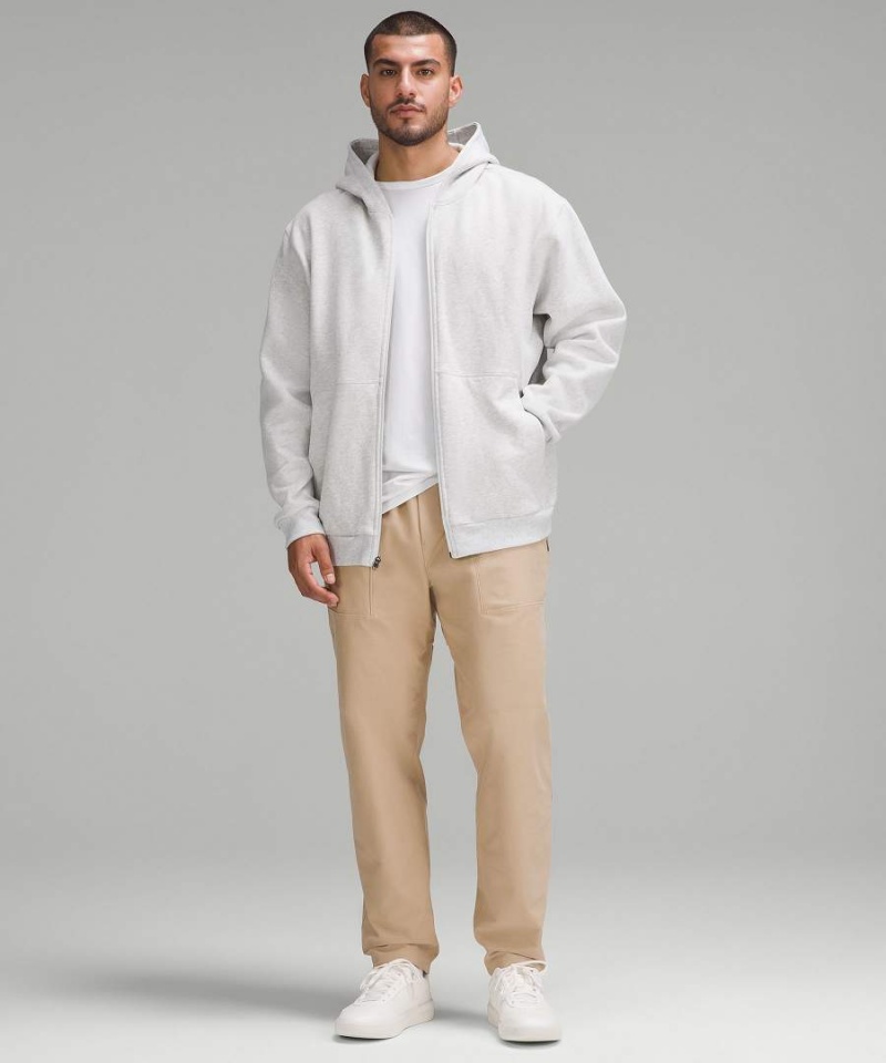 Lululemon Steady State Full-Zip Hoodie Herr Ljusgrå Vita Sverige | PEAZOG147