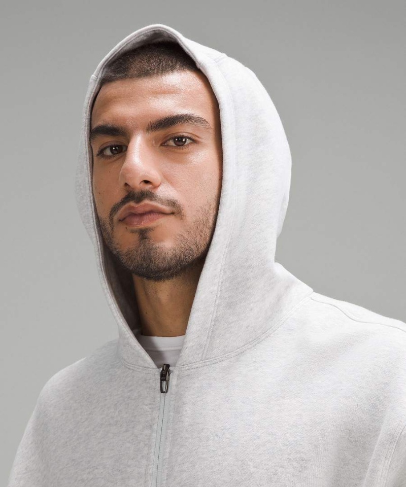 Lululemon Steady State Full-Zip Hoodie Herr Ljusgrå Vita Sverige | PEAZOG147