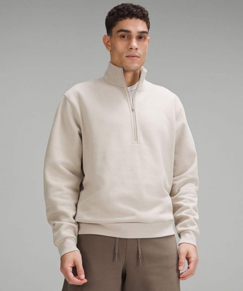 Lululemon Steady State Half Zip Tröjor Herr Beige Sverige | TRAEKU406