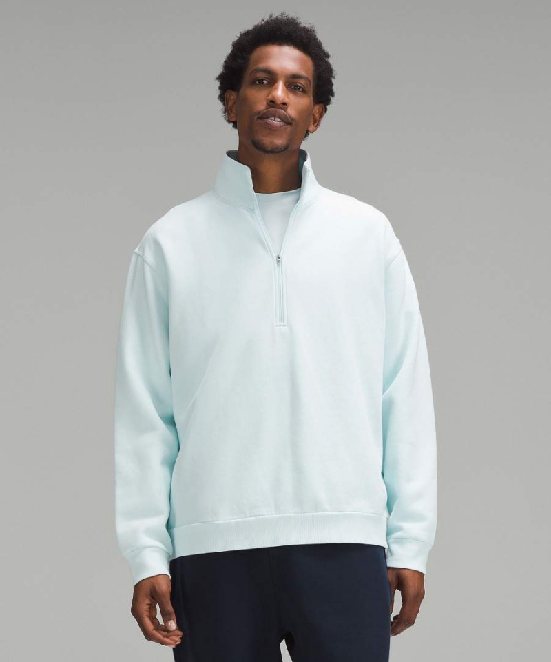Lululemon Steady State Half Zip Tröjor Herr Blå Sverige | SNAVLX916