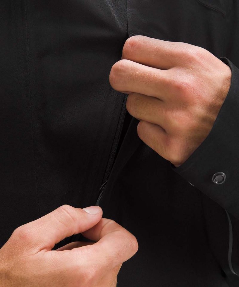 Lululemon Storm Field StretchSeal Long Jackor Herr Svarta Sverige | SNYRFI063