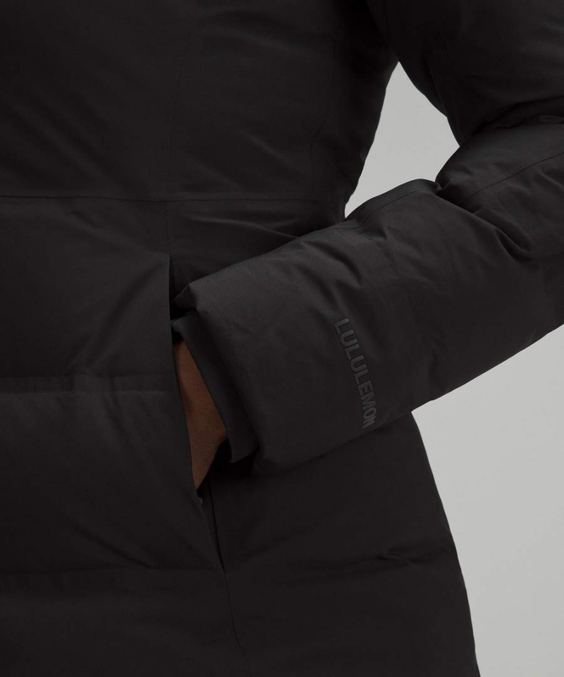 Lululemon StretchSeal Sleet Street Long Jackor Dam Svarta Sverige | JKDPVW281