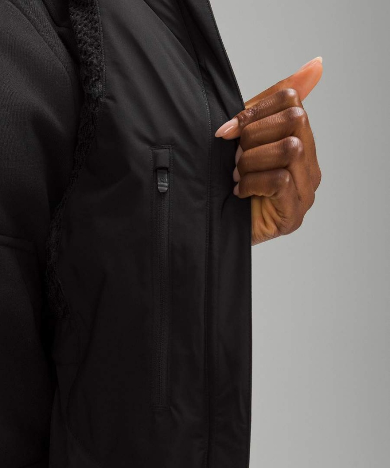 Lululemon StretchSeal Sleet Street Long Jackor Dam Svarta Sverige | JKDPVW281