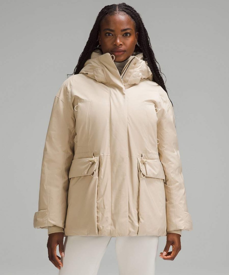 Lululemon StretchSeal Vattentäta Down-Filled Parka Dam Khaki Sverige | FYHTWJ279
