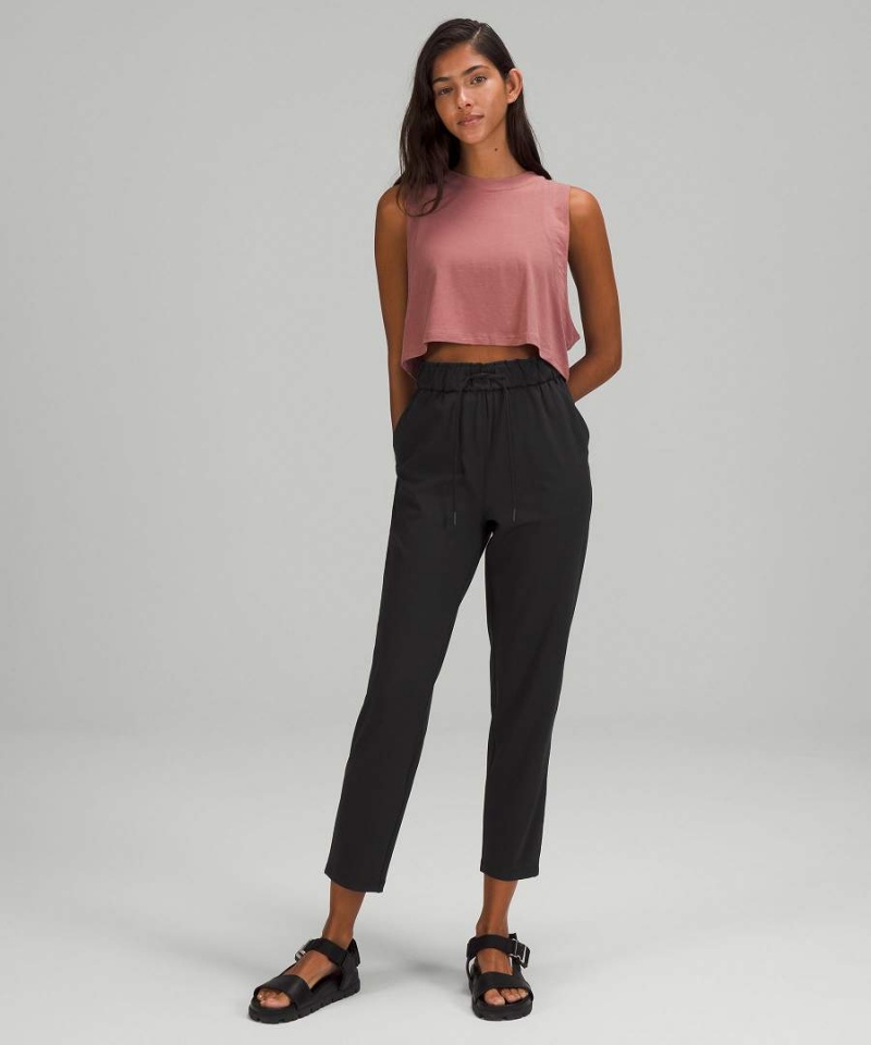 Lululemon Stretch High-Rise 7/8 Length Byxor Dam Svarta Sverige | DVWFGB624