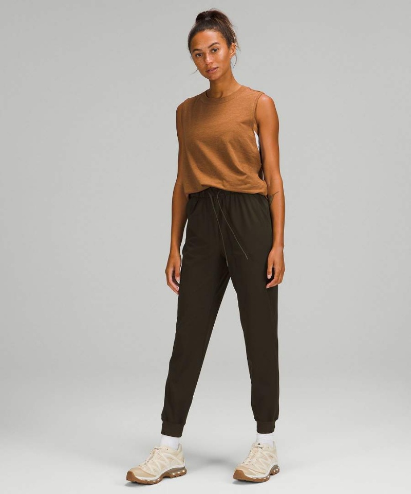 Lululemon Stretch High-Rise Joggingbyxor Dam Mörkolivgröna Sverige | VNGWFM139