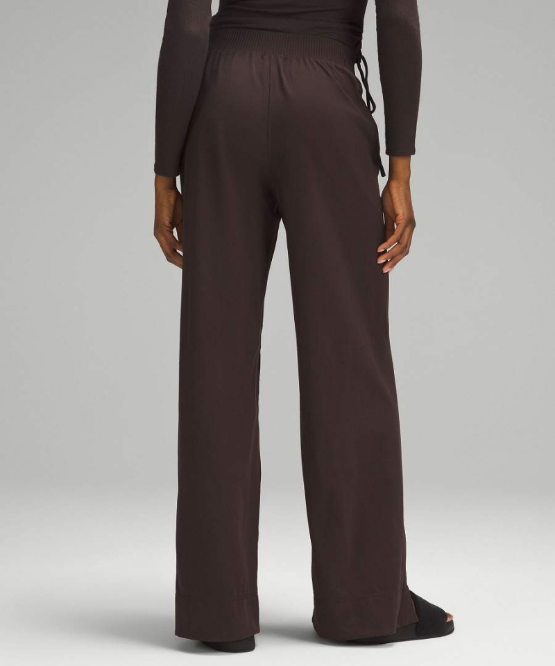 Lululemon Stretch Woven High-Rise Breda-Leg Byxor Dam Choklad Sverige | OWTMYC018