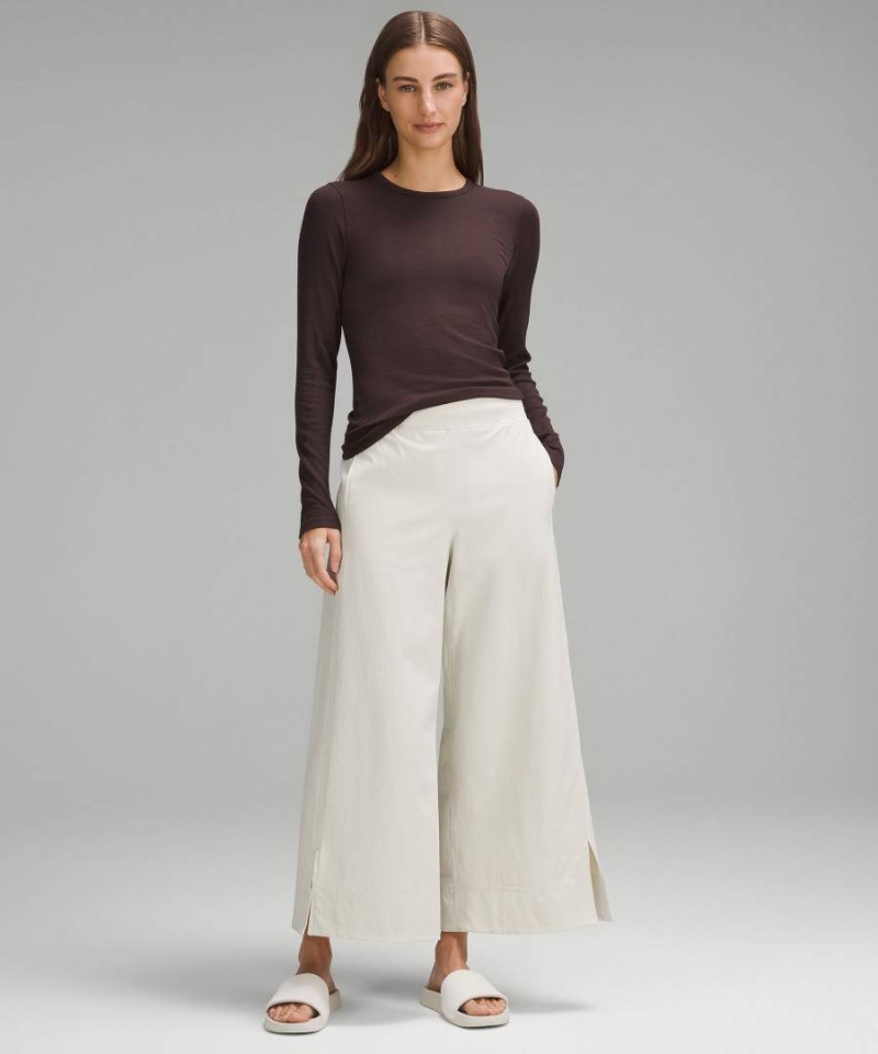 Lululemon Stretch Woven High-Rise Breda-Leg Cropped Byxor Dam Beige Sverige | BNZCVQ852