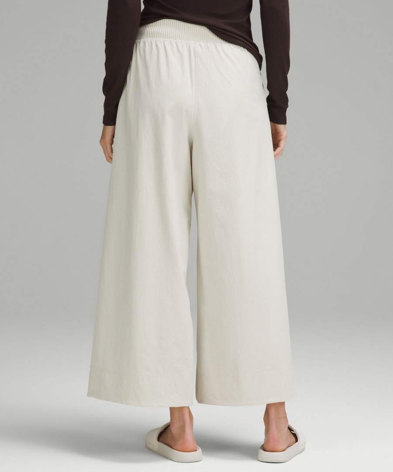 Lululemon Stretch Woven High-Rise Breda-Leg Cropped Byxor Dam Beige Sverige | BNZCVQ852
