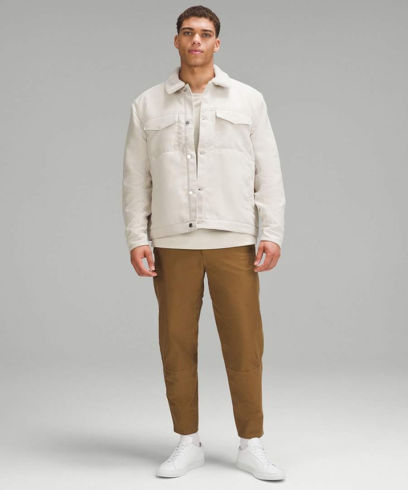 Lululemon Sueded Utility Jackor Herr Beige Vita Sverige | YHKIJZ926