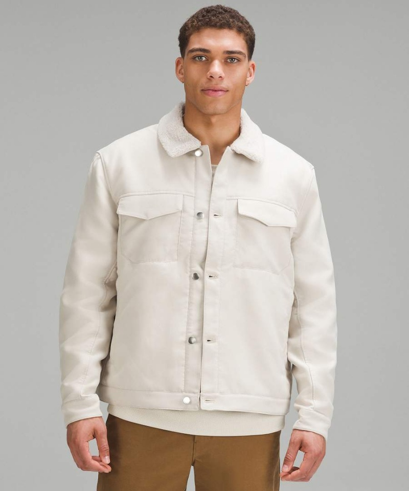 Lululemon Sueded Utility Jackor Herr Beige Vita Sverige | YHKIJZ926
