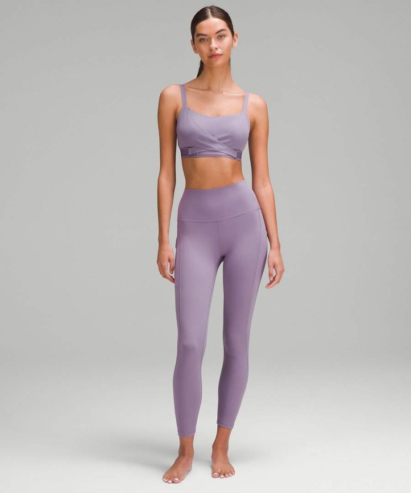 Lululemon Super-Soft Adjustable Front-Wrap Bra Light Support, B-D Cups Sport BH Dam Lila Grå Sverige | ZEJPTV365