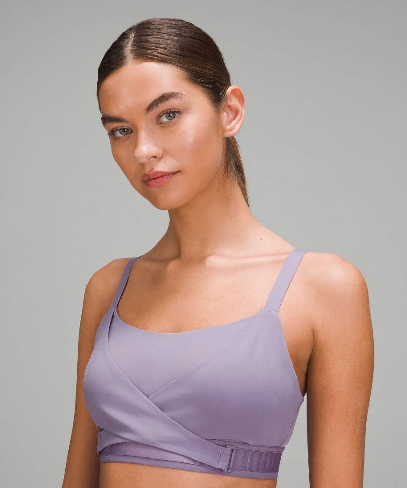Lululemon Super-Soft Adjustable Front-Wrap Bra Light Support, B-D Cups Sport BH Dam Lila Grå Sverige | ZEJPTV365