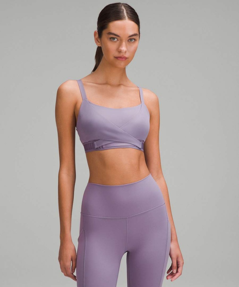 Lululemon Super-Soft Adjustable Front-Wrap Bra Light Support, B-D Cups Sport BH Dam Lila Grå Sverige | ZEJPTV365
