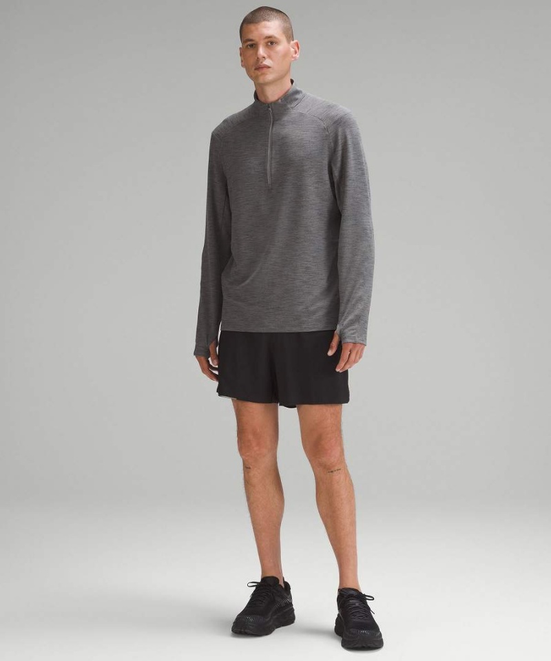 Lululemon Surge Warm Half Zip Tröjor Herr Grå Sverige | HQUAJF302