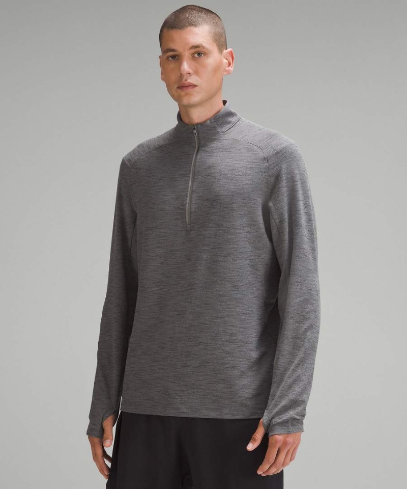 Lululemon Surge Warm Half Zip Tröjor Herr Grå Sverige | HQUAJF302
