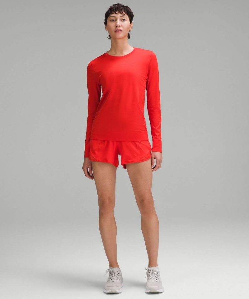 Lululemon Swiftly Relaxed Långärmad Tröja Dam Röda Sverige | NSKDEA204