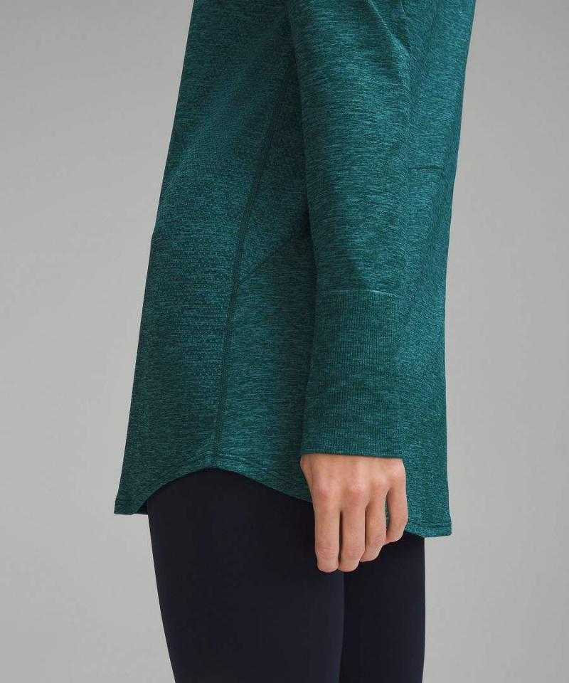 Lululemon Swiftly Relaxed Long-Length Half Zip Långärmad Tröja Dam Turkos Sverige | IYXLKT026