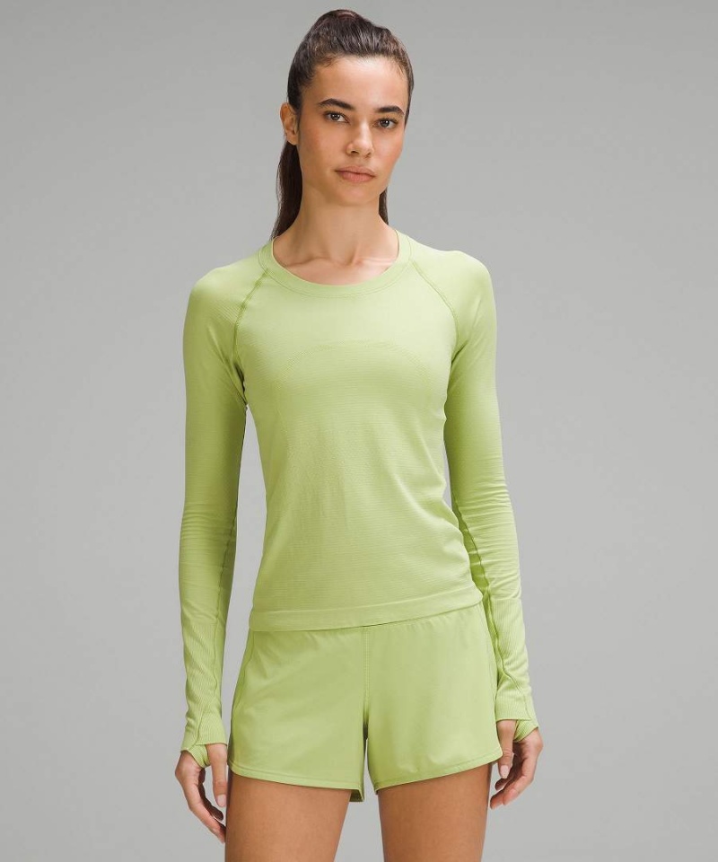 Lululemon Swiftly Tech 2.0 Race Length Långärmad Tröja Dam Gröna Gröna Sverige | CQTWEH210