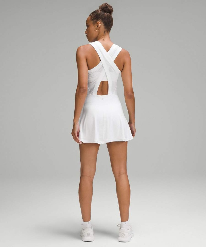 Lululemon Swiftly Tech Cross-Back Tennis Klänning Dam Vita Vita Sverige | WZKLYF057