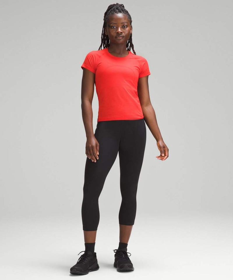 Lululemon Swiftly Tech Korta-Sleeve 2.0 Race Length T-shirt Dam Röda Sverige | TNFAOC137