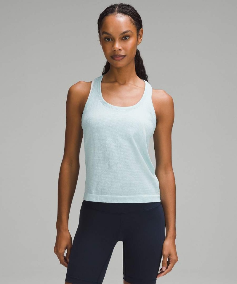 Lululemon Swiftly Tech Racerback 2.0 Race Length Linne Dam Blå Sverige | BDMWTO258