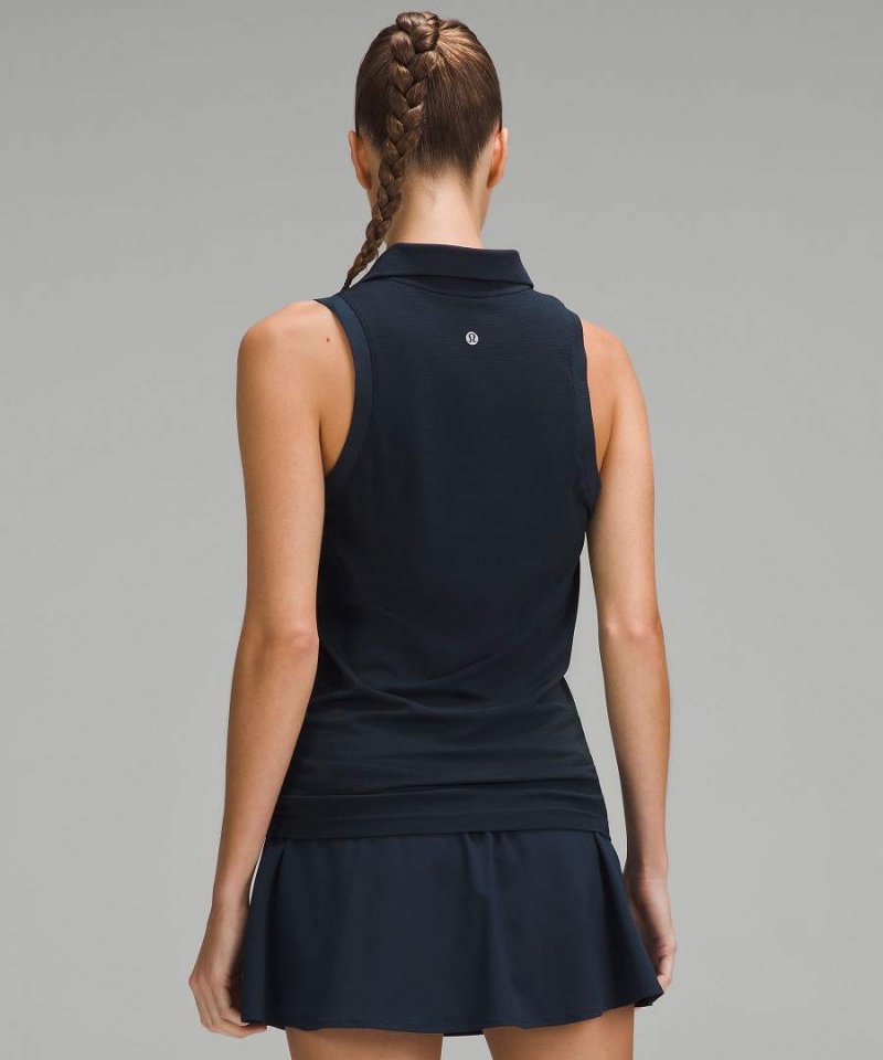 Lululemon Swiftly Tech Ärmlös Piketröja Dam Marinblå Marinblå Sverige | CFAKVG014
