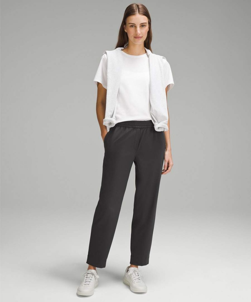 Lululemon Tapered-Leg Mid-Rise 7/8 Length Luxtreme Byxor Dam Mörkgrå Sverige | BWACHM912