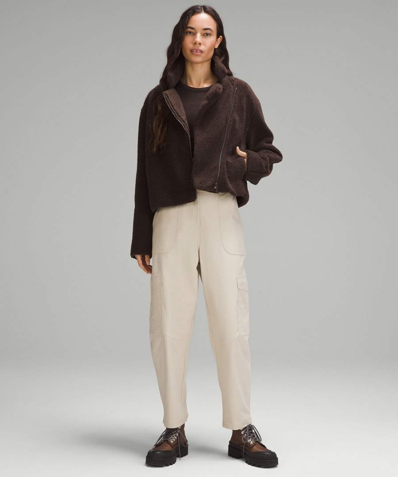 Lululemon Textured Fleece Collared Jackor Dam Choklad Sverige | NIRXMO859