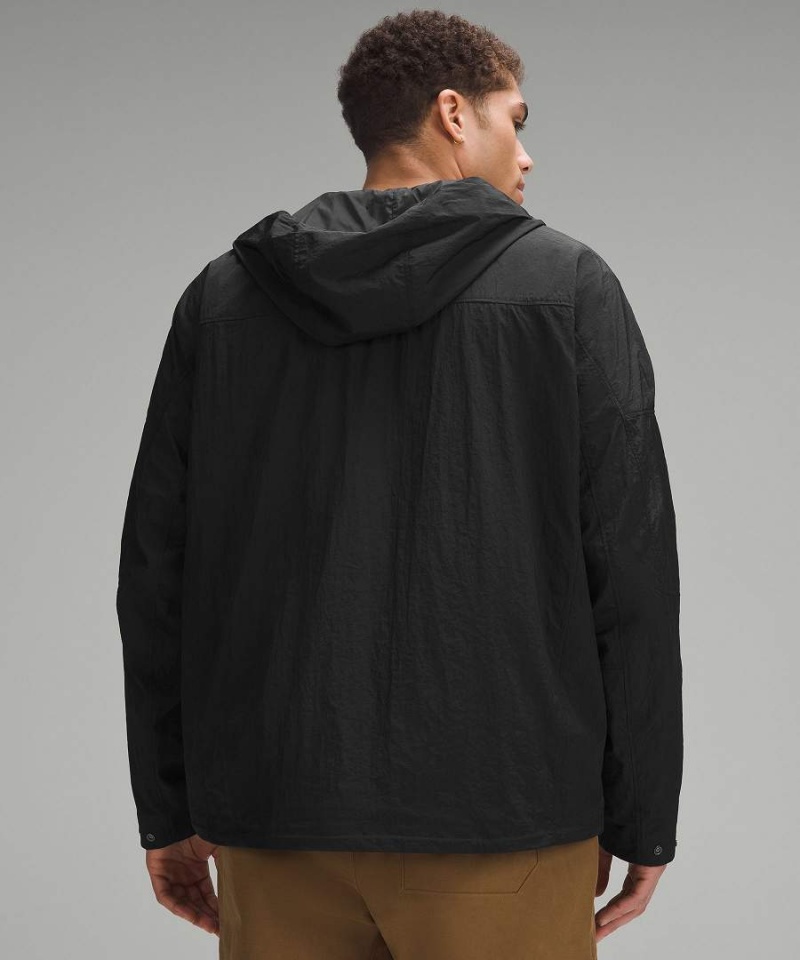 Lululemon Textured Full-Zip Hooded Jackor Herr Svarta Sverige | JXRVOZ092
